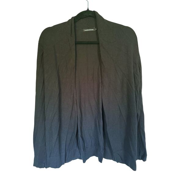 Les Essentiels de Monoprix Black Open Front Cardigan Large Minimal Quiet Luxury - Picture 2 of 6